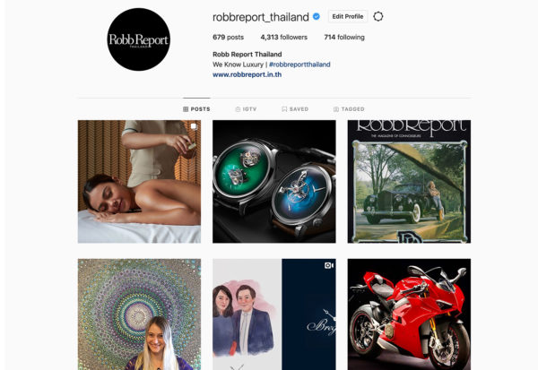 Robb Report Thailand instagram